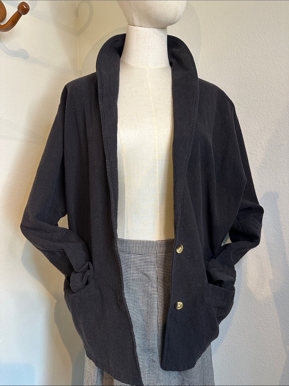 JACKSON Linen Cotton blend Relaxed Shawl Collar Blazer